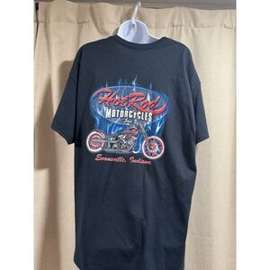 Hot Rod Motorcycles Inc. Graphic‎ T-Shirt Black Evansville Indiana XL